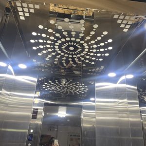 Thang máy gia đình vách inox cabin tiêu chuẩn