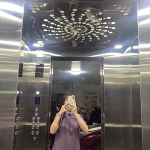 Thang máy gia đình vách inox