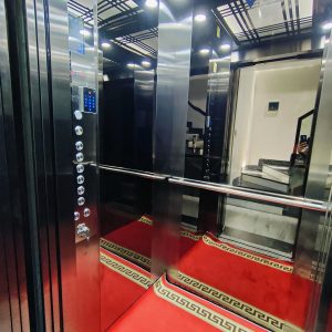 Thang máy gia đình vách inox