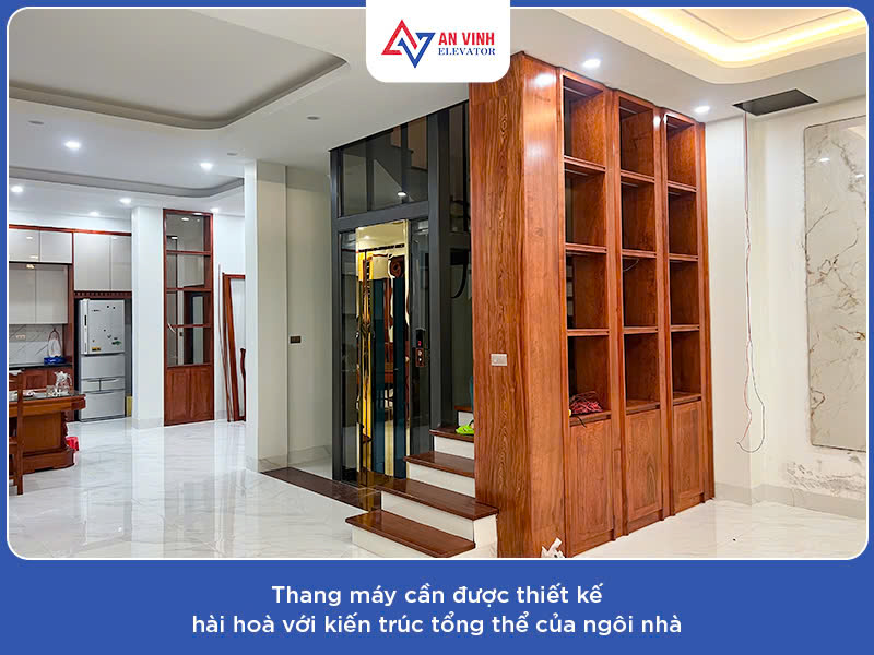 Thang máy cần được thiết kế hài hòa với nội thất