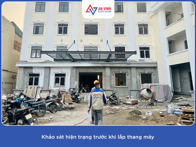 Khảo sát hiện trạng trước khi lắp thang máy