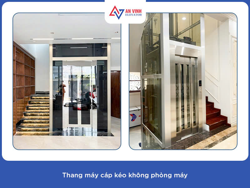 Thang máy cáp kéo không phòng máy