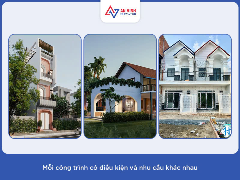 Mỗi công trình có điều kiện và nhu cầu khác nhau