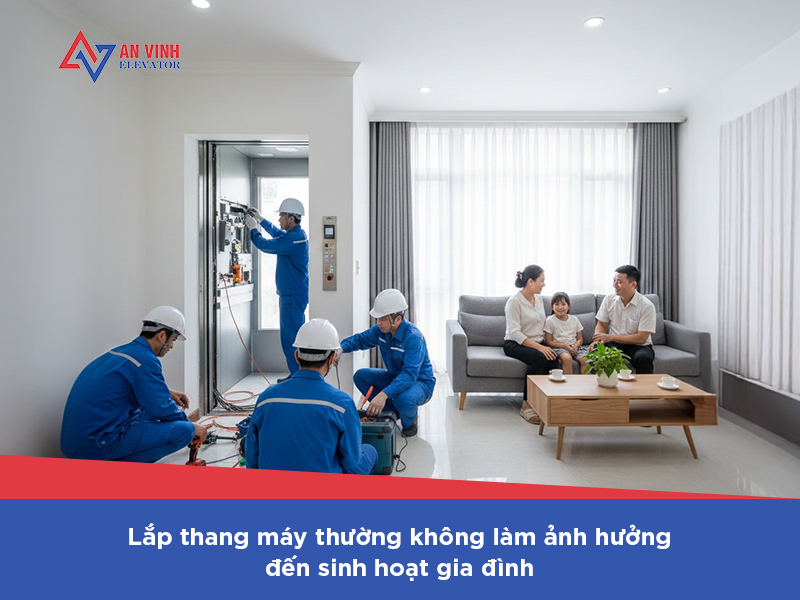Lắp thang máy có đục phá nội thất nhiều không?