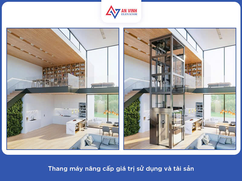Thang máy nâng cấp giá trị sử dụng và tài sản