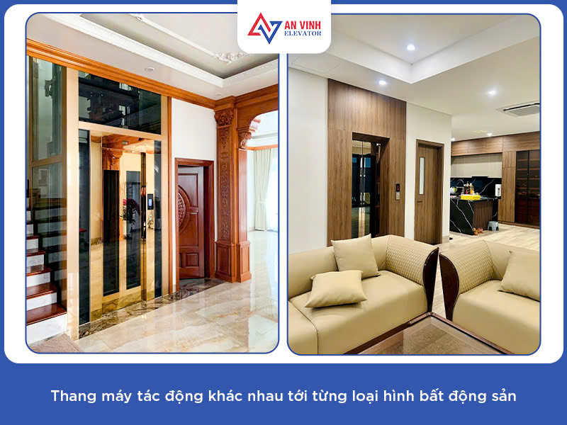 Lắp thang máy tác động khác nhau đến từng loại hình bất động sản