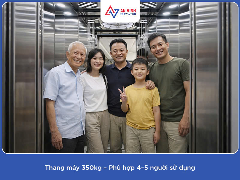 Thang máy 350kg Vinhomes Cổ Loa - phù hợp 4-5 người sử dụng