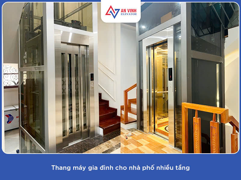 Thang máy gia đình cho nhà phố nhiều tầng