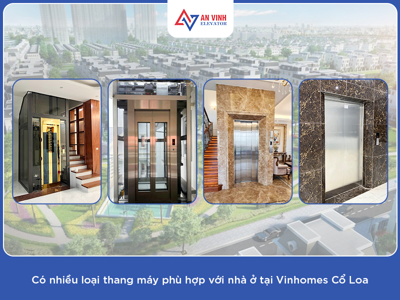 Đa dạng thang máy phù hợp cho biệt thự liền kề Vinhomes Cổ Loa