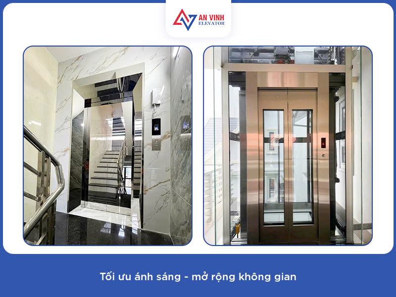Thang máy vách kính – Giải pháp nâng tầm giá trị nhà phố, biệt thự