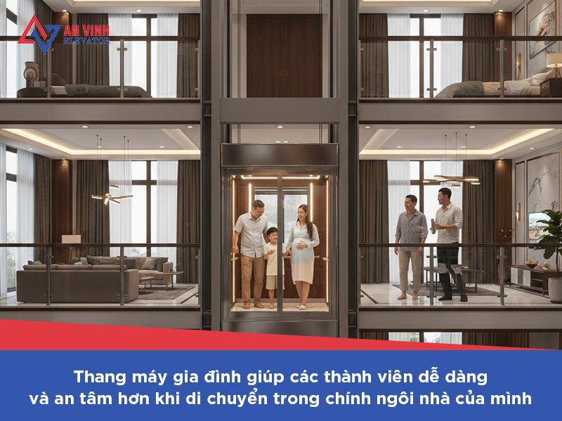 Thang máy gia đình: Giải pháp nâng tầm tiện nghi và giá trị sống cho nhà phố, biệt thự hiện đại