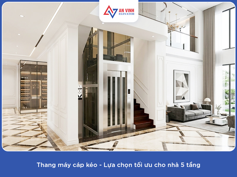 Nhà 5 tầng cần thang máy loại gì? Tải trọng và kích thước hố thang chuẩn