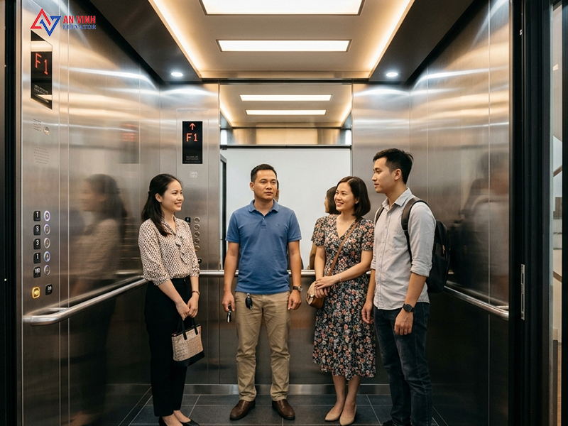 Kích thước hố thang máy nhà phố 4 tầng